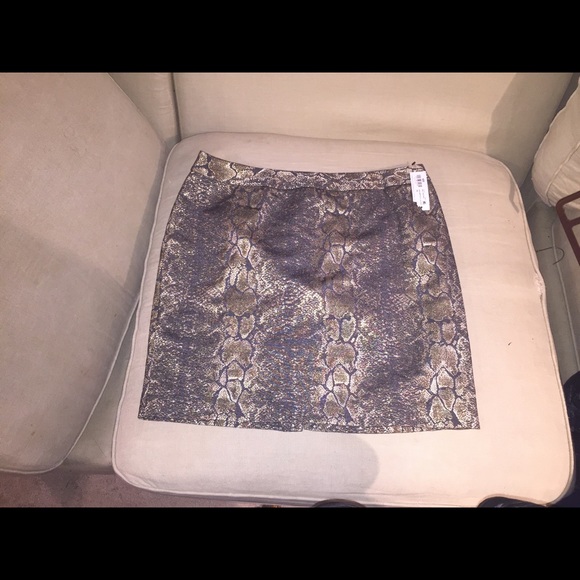 Snakeskin metallic skirt. Size 16