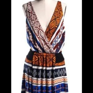 Diane Von Furstenberg tribal print silk dress