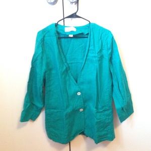 Turquoise 2-button jacket