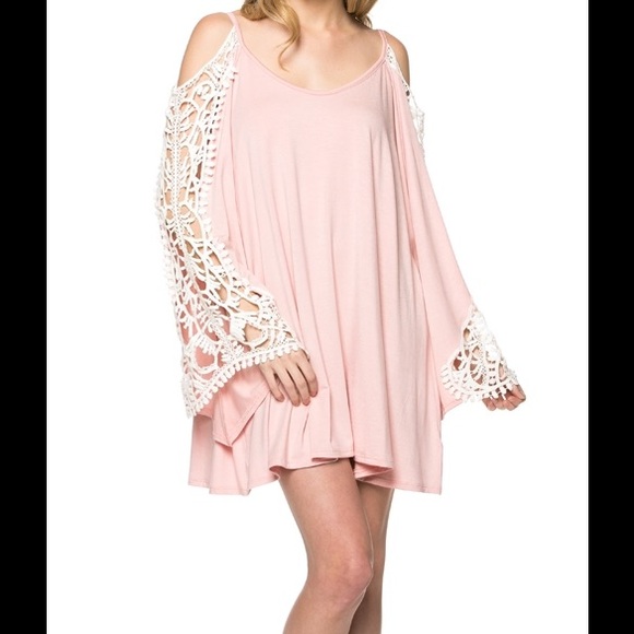 RESERVED One left Gorgeous Pink Blush Tunic Dress - Picture 2 of 4