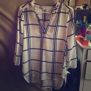 3/4 sleeve striped top
