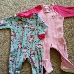 Girls footed PJ's size 12 mos