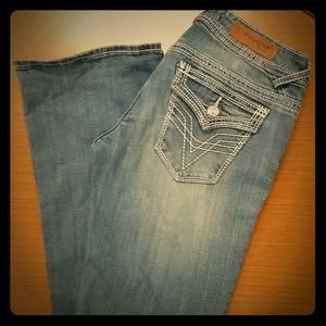 Very comfortable, lightly worn jeans.