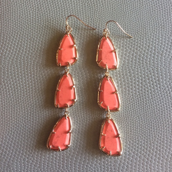 Kendra Scott Lillian Long Earrings in Coral