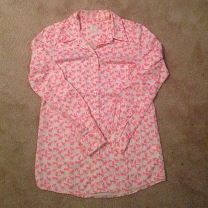 ❌RESERVED❌ Buttondown cat print shirt.