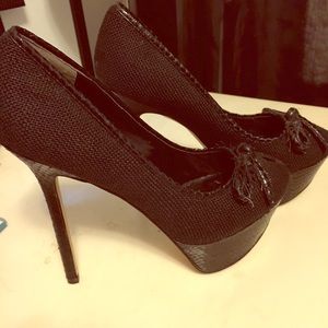 Very sexy black on black high heels