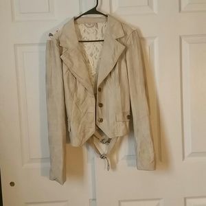 Daytrip Creme Lace back pleather!