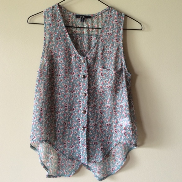 Green Printed Summer Top
