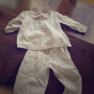 Pears and Bears smocked outfit for toddler