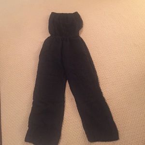 Fab'rik Linen Black Romper Jumpsuit