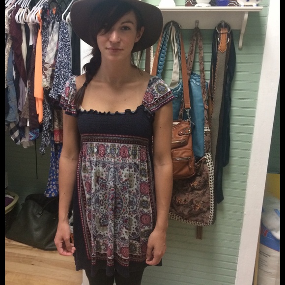 Blue and Multi colored mandala tunic