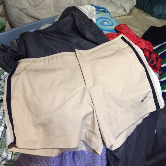 Tan Nike shorts (sold in bundle)