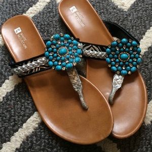 White mountain jeweled sandals
