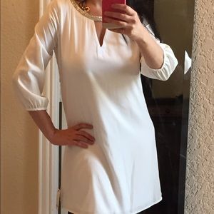 NEW White Dress with embellished neckline