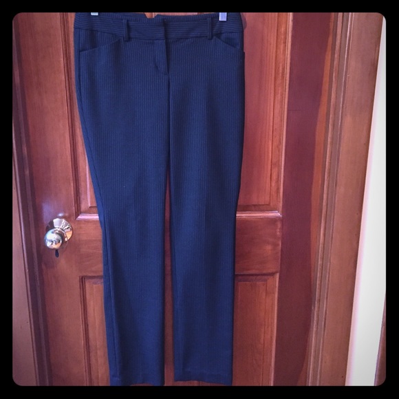 Black and white pinstripe dress pants