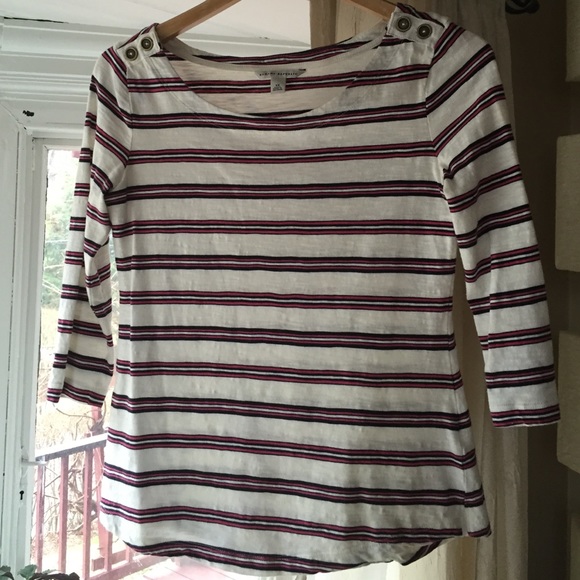 REDUCED! Banana Republic 3/4 sleeve striped jersey - Picture 1 of 4