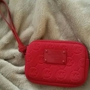 Red Neoprene wristlet