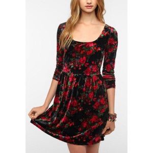 Urban Outfitters floral velvet dress
