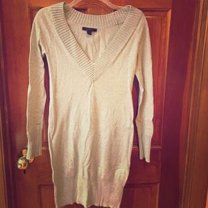 Light grey stretchy sweater dress