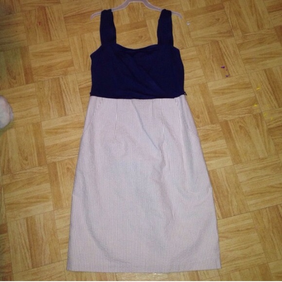Navy and stripes dress