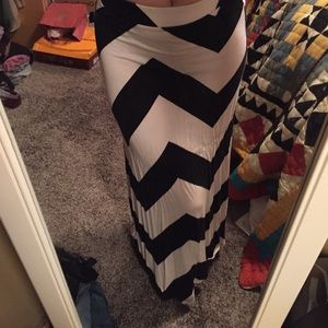 Black and White Maxi Skirt