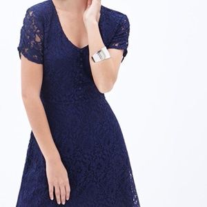 Forever 21 blue lace dress