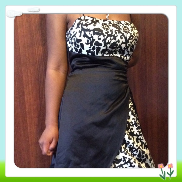 Black & white prom dress