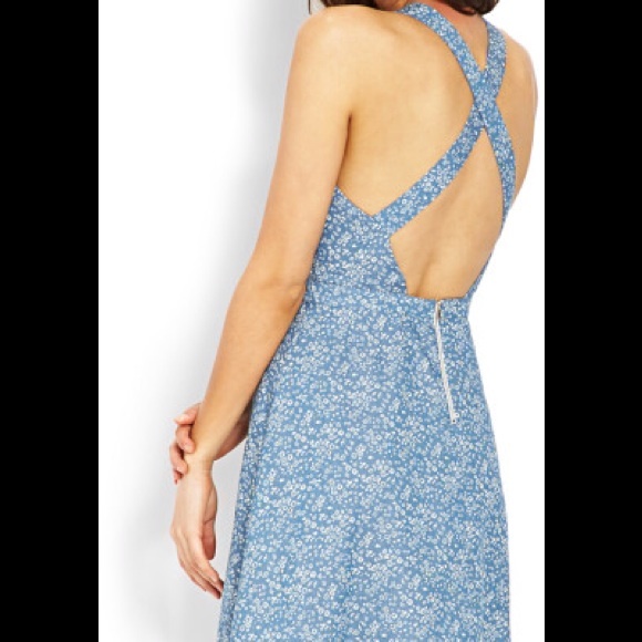 Forever 21 denim floral sundress - Picture 4 of 4