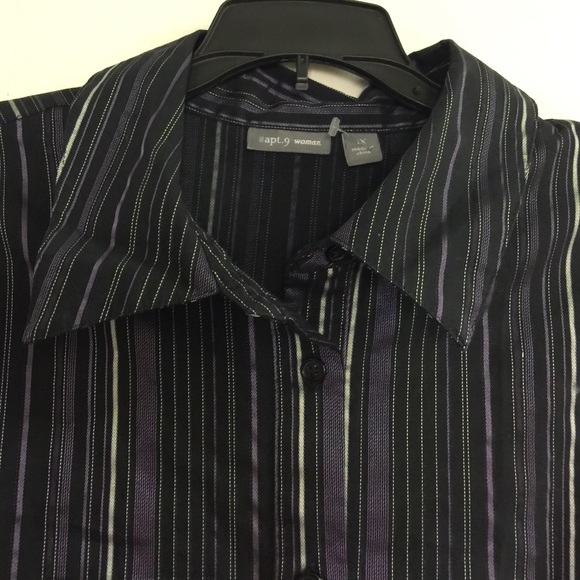 Apt 9 shiny Blouse Top 1X, 3/4 Sleeve - Picture 3 of 4