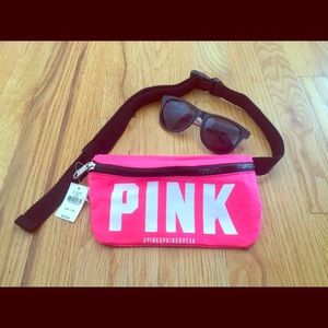 PINK Fanny Pack & Sunglasses