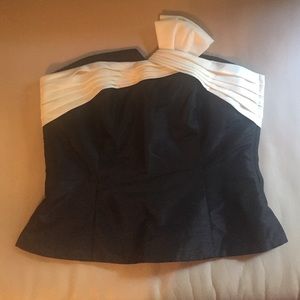 WHBM Bustier Tuxedo Top