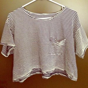 American apparel comfy lounge stripe crop top
