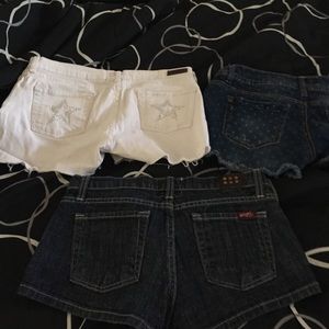 Three pairs of shorts