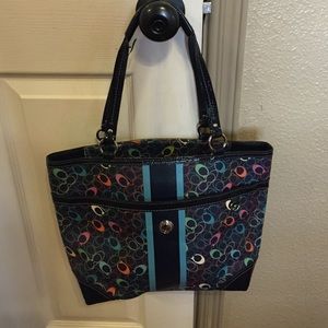 Colorful coach purse