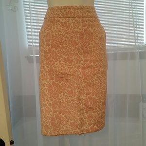Pink and Cream Pencil Skirt