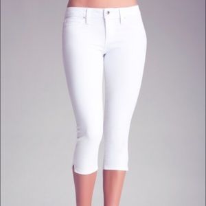 Bebe white capris