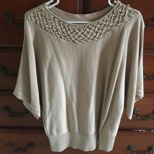 Gold knitted sweater top