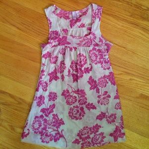 Purple Flowers Sleeveless Top