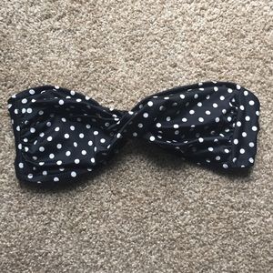 Strapless Polka-Dot Bikini Top
