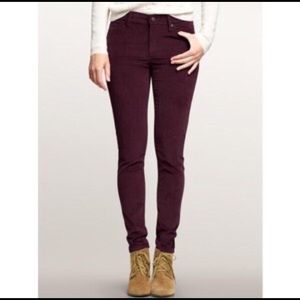 Plum Corduroy GAP Skinny Pants