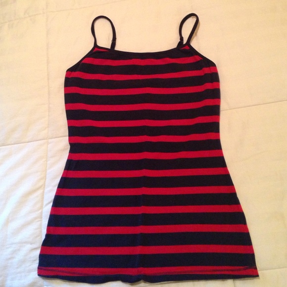 NWOT Express Bra Cami Navy & Red Stripes