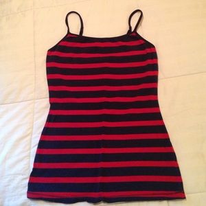 NWOT Express Bra Cami Navy & Red Stripes