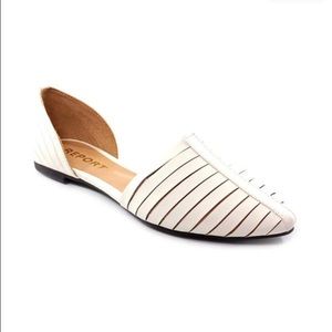 Simba white flats