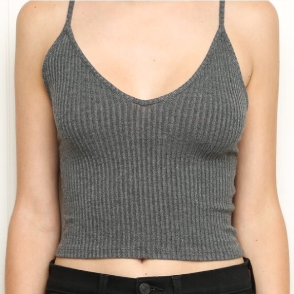 Grey ribbed Joanne tank