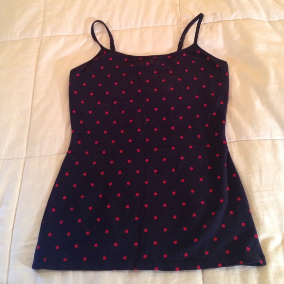 NWOT Express Nacy Bra Cami with Red Polka Dots