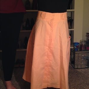 Peach a-line vintage skirt