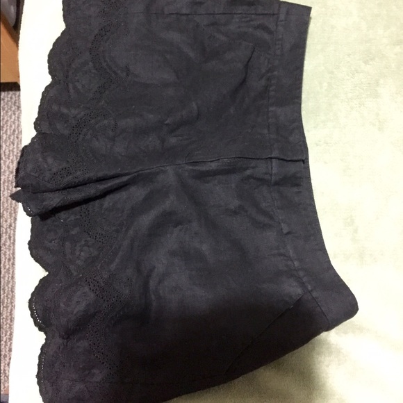 Black Shorts w/ Crochet Detail