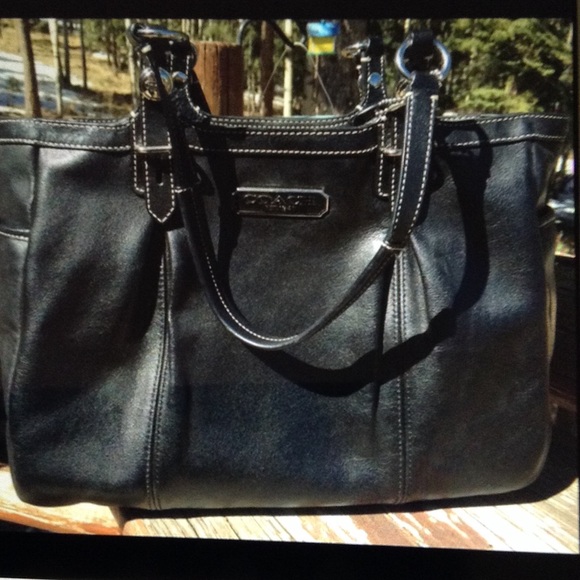 Black coach gallery tote authentic