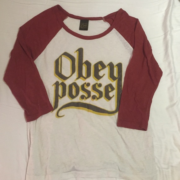 Obey baseball tee