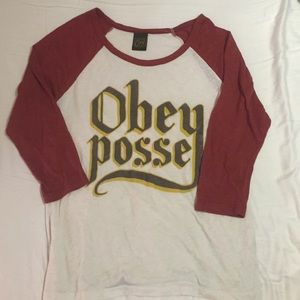 Obey baseball tee